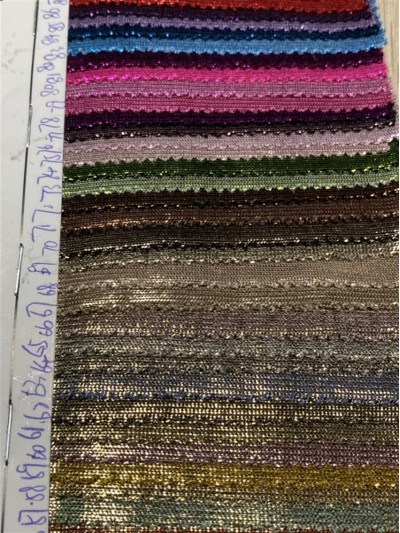 GZ-JP  經編閃光布  幅寬：145CM   克重：180g   成分：滌95% 氨綸5% 後面照